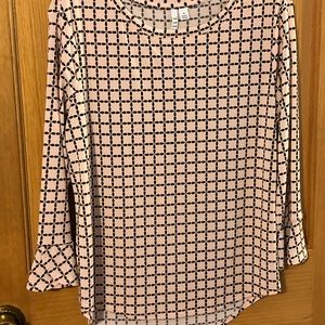 ELLE top blush pink and black size M